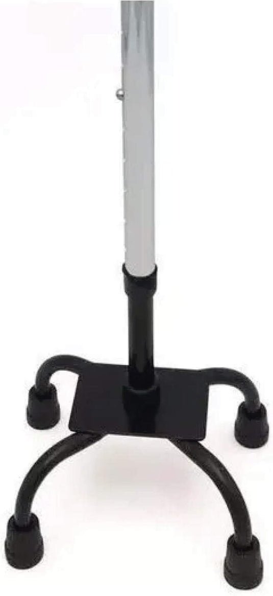 Adjustable Height Quad Cane Walking Stick Cane Folding Handle Metal - 4 Way-3
