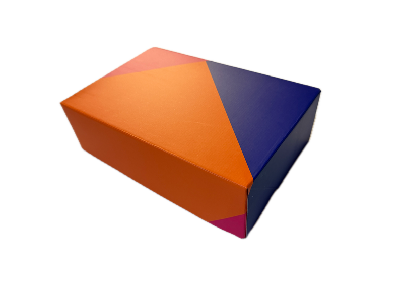 Load image into Gallery viewer, 100x Flat-Pack Cardboard Packing Boxes Carton w/ Geometric Print (270x180x80mm)-4
