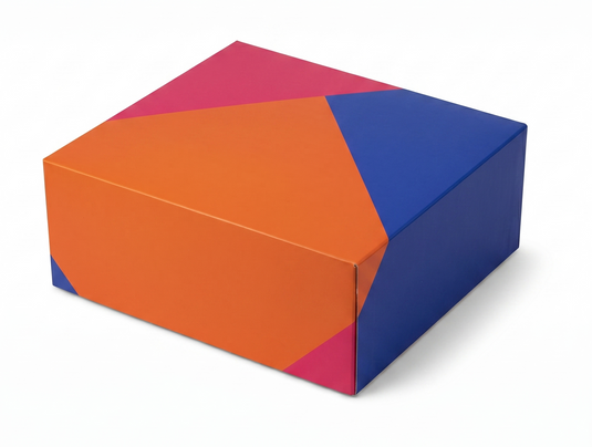 100x Large Flat-Pack Cardboard Packing Boxes Carton w/ Geometric Print (250x220x100mm)-4