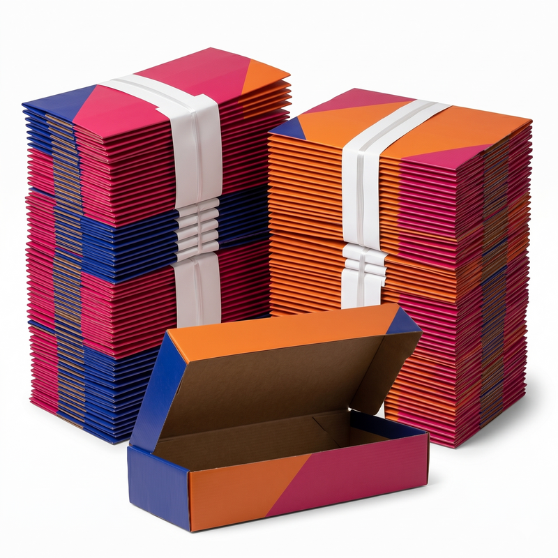 Load image into Gallery viewer, 220x Flat-Pack Cardboard Packing Boxes Carton w/ Geometric Print (278x100X55mm)-1
