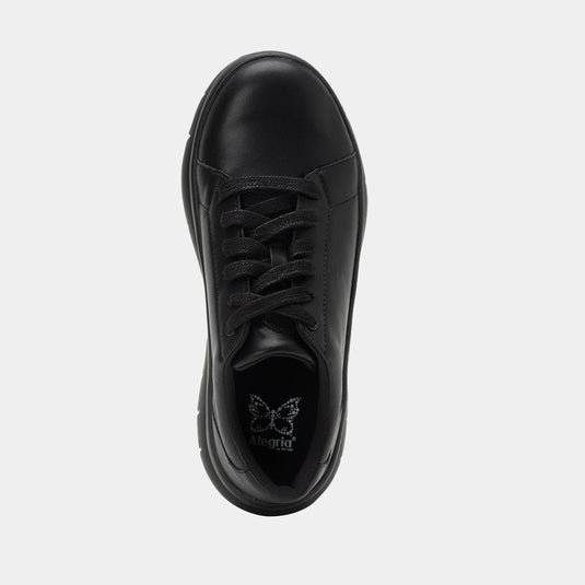 Alegria Womens Shoes Flote Rocker Sole Lace Up Sneakers in Black-4