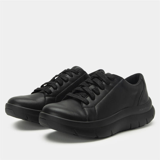 Alegria Womens Shoes Flote Rocker Sole Lace Up Sneakers in Black-1