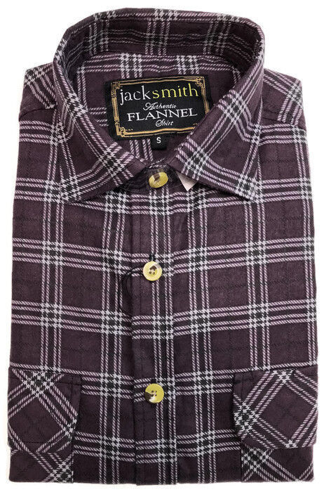 Load image into Gallery viewer, Mens Half Placket Flannelette Long Sleeve Pullover Shirt 100% Cotton Check Authentic Flannel - Burgundy-3
