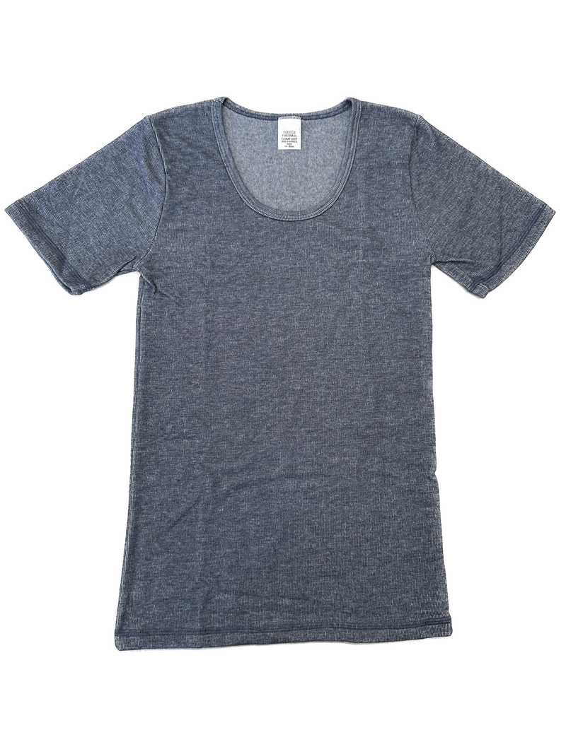 Load image into Gallery viewer, Thermal Fleece Mens Thermal Short Sleeve Top T Shirt Thermals - Navy-4

