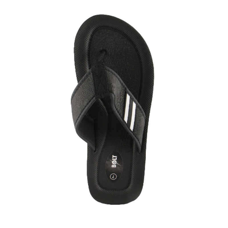 Load image into Gallery viewer, Lightning Bolt Wilson Flip Flops Thongs Sandals Shoes - Black/White-3
