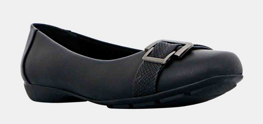 Panache Womens Katoa Ballet Flats Shoes Comfortable Classic Casual in Black-4