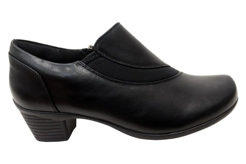 Load image into Gallery viewer, Panache Womens Raegan Comfortable Low Heel Shoes in Black-0
