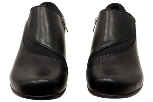 Panache Womens Raegan Comfortable Low Heel Shoes in Black-3