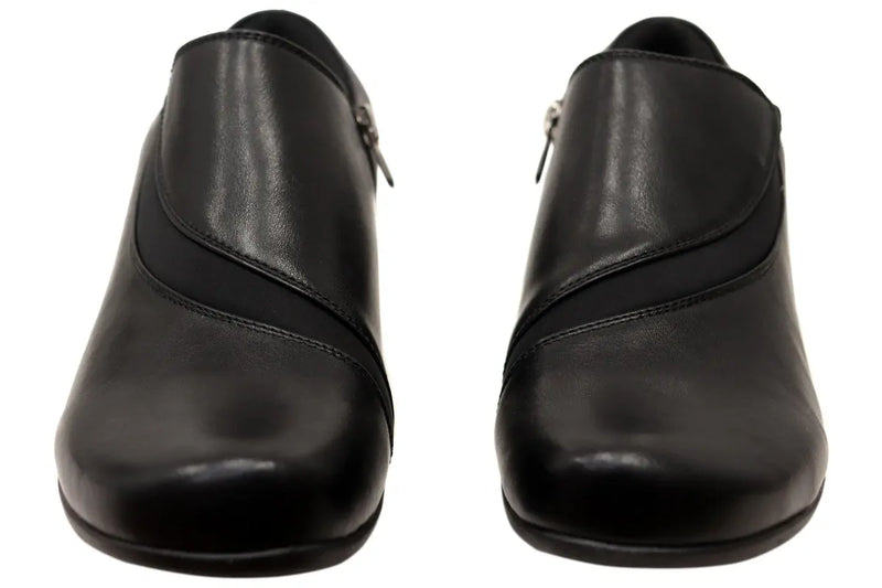 Load image into Gallery viewer, Panache Womens Raegan Comfortable Low Heel Shoes in Black-3
