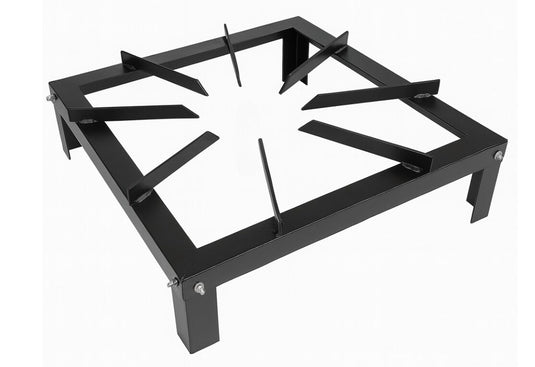 Heavy Duty Sturdy Metal Gas Burner Stand BBQ Barbecue in Black 38x38x10cm-0