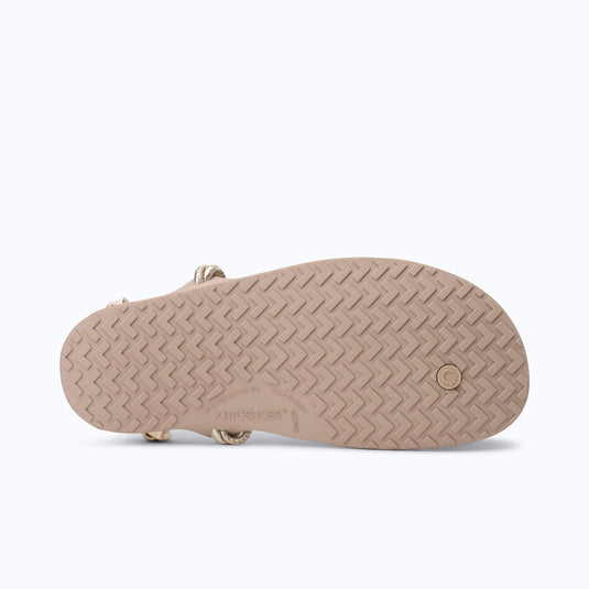 Xero Shoes Genesis Leather – Women's Barefoot Sandal in Gold Metallic