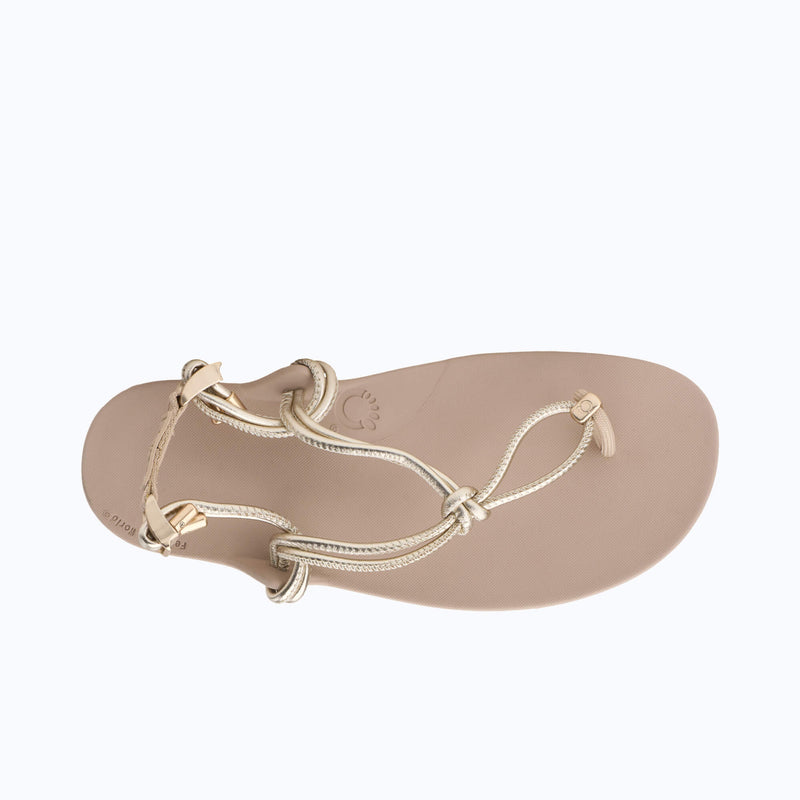 Load image into Gallery viewer, Xero Shoes Genesis Leather – Women's Barefoot Sandal in Gold Metallic
