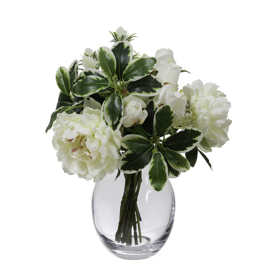 36cm Peony & Rose Mixed Arrangement Artificial Flower Decor-1