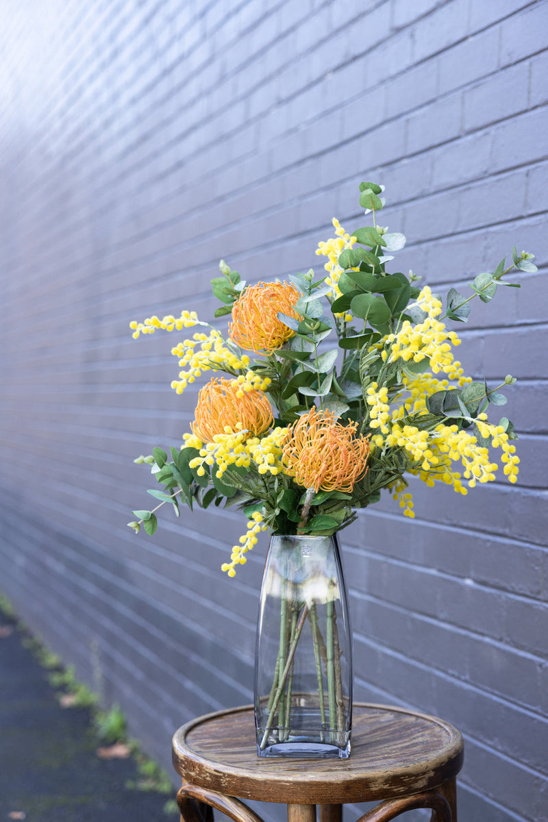Load image into Gallery viewer, 72cm Leucospermum &amp; Mimosa Arrangement Artificial Flowers Floral Decor Plant-3
