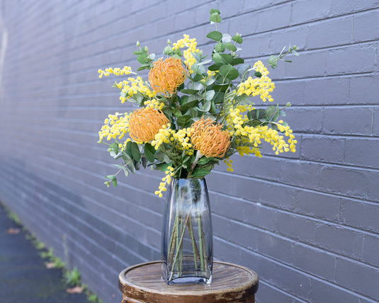 72cm Leucospermum & Mimosa Arrangement Artificial Flowers Floral Decor Plant-2