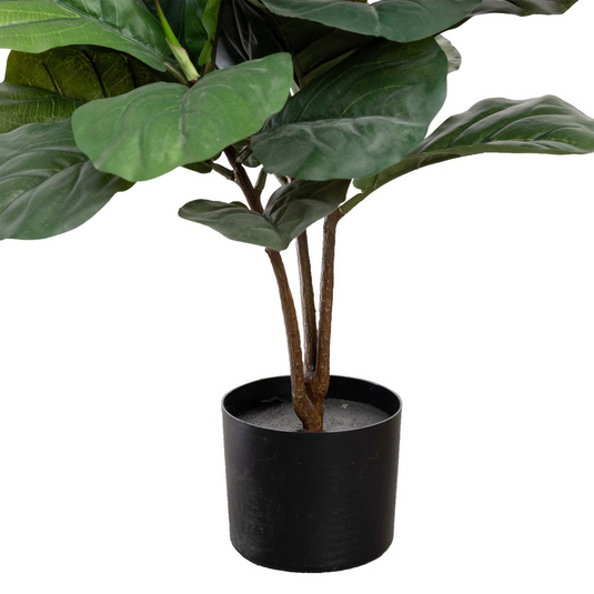 90cm Potted Faux Fiddle Leaf Fig Tree Artificial Plant Flower Green-3