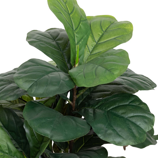 90cm Potted Faux Fiddle Leaf Fig Tree Artificial Plant Flower Green-4