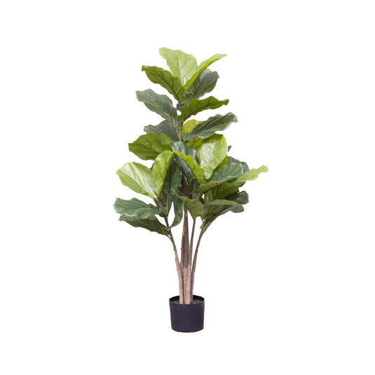 122cm Potted Faux Giant Fiddle Leaf Fig Tree Artificial Plant Flower Green-0