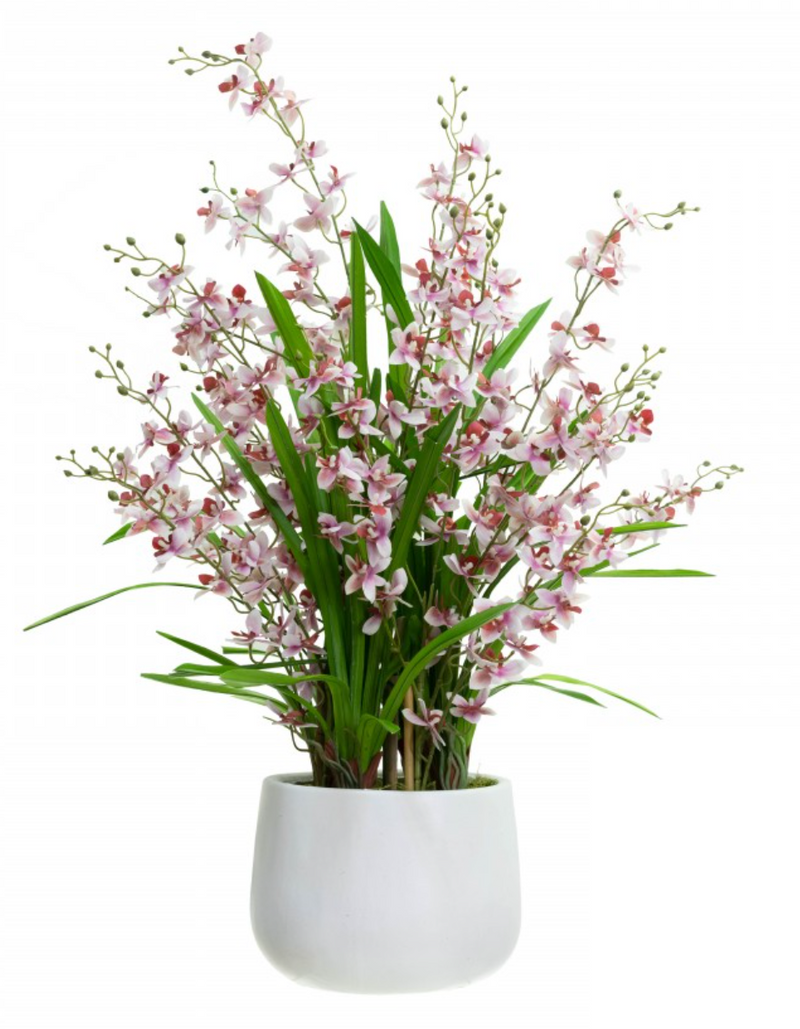 Load image into Gallery viewer, 78cm Dancing Lady Orchid Plant in Ceramic Pot Artificial Flower Plant Decor-Pink-1
