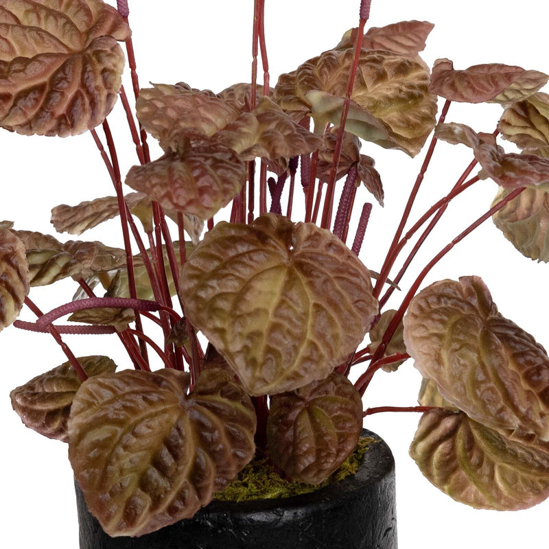 Load image into Gallery viewer, 33cm "Real Touch" Begonia Artificial Plant Flowers in Pot Floral - Burgundy-2
