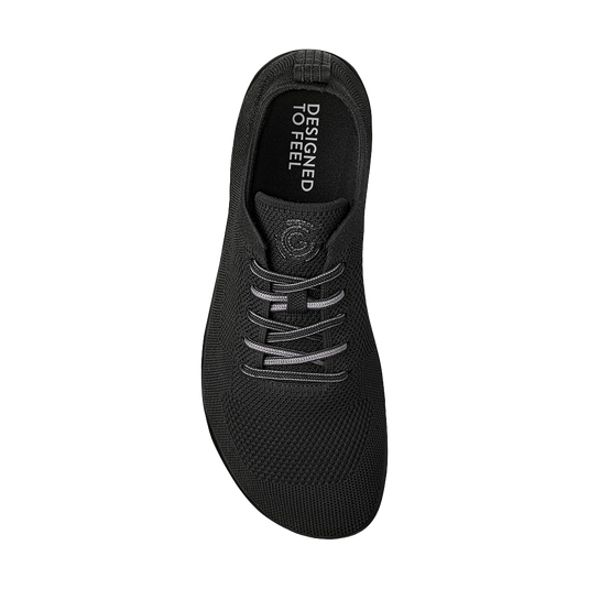 Groundies Active Knit Men's Barefoot Shoes – Black