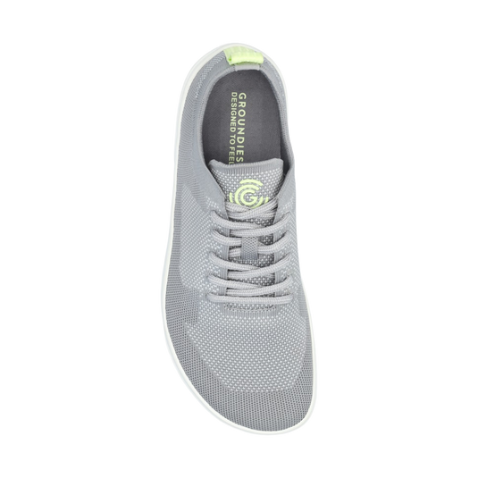 Groundies Active Knit Men's Barefoot Shoes – Stone/Lime