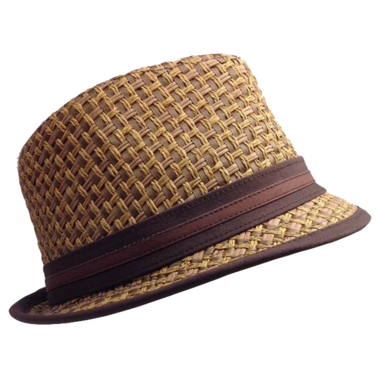 GOORIN BROTHERS Eric B Trilby Fedora Hat Bros Woven Paper Straw 100-4432-4