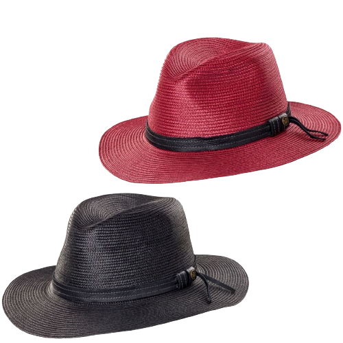 GOORIN BROTHERS Dawn Summer Braid Fedora Hat Cap Bros 100-9217 Wide Brim-0