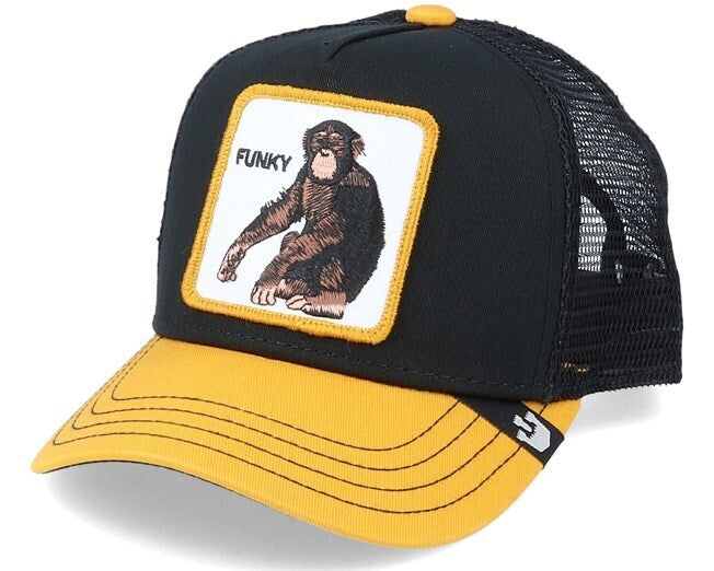Goorin Brothers Trucker Kids Snapback Hat Adjustable Animal Series - Little Monkey (Black)-0