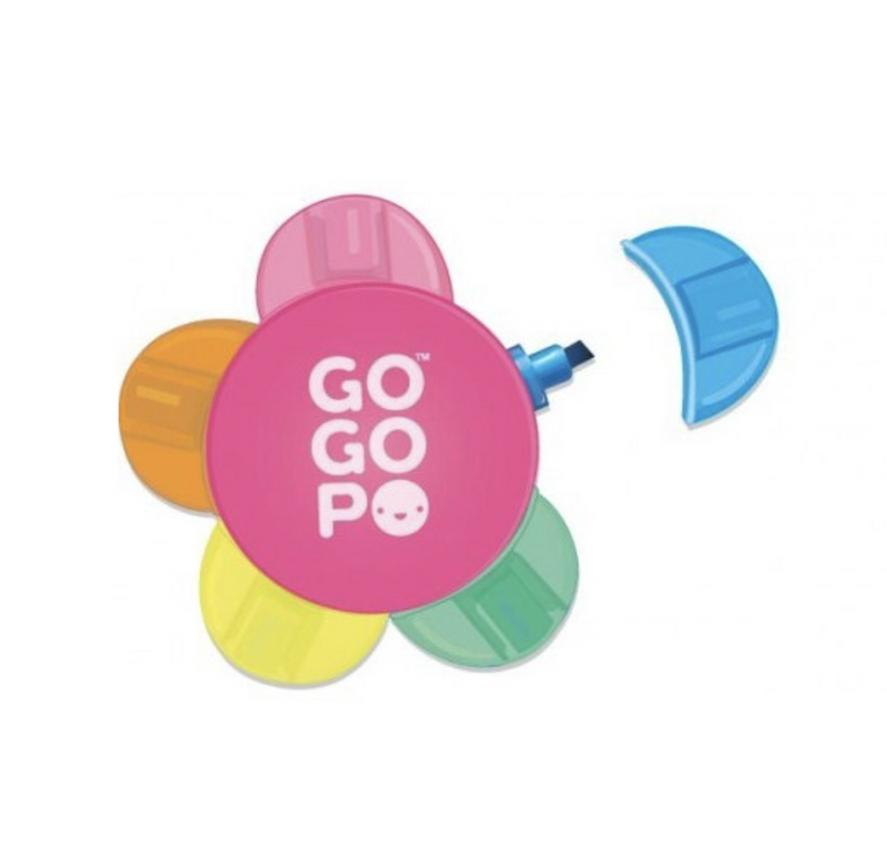 Load image into Gallery viewer, GoGoPo 5 Colour Flower Multi Highlighter Pen-0
