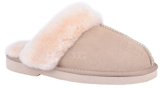 GROSBY Doe Womens Moccasin Sheepskin Slipper UGG Scuff Slip On Moccasins Ladies-5