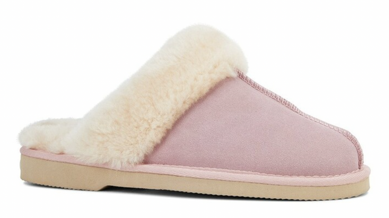 Load image into Gallery viewer, GROSBY Doe Womens Moccasin Sheepskin Slipper UGG Scuff Slip On Moccasins Ladies - Light Pink-3
