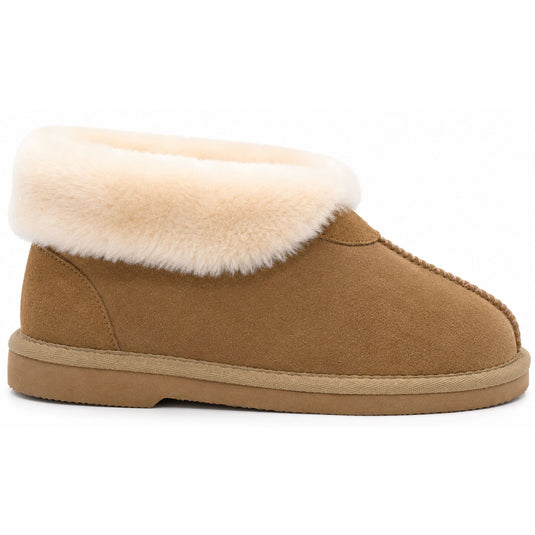 Womens UGG Boots Genuine Sheepskin Suede Leather Slippers Warm Shoes - Chestnut-1