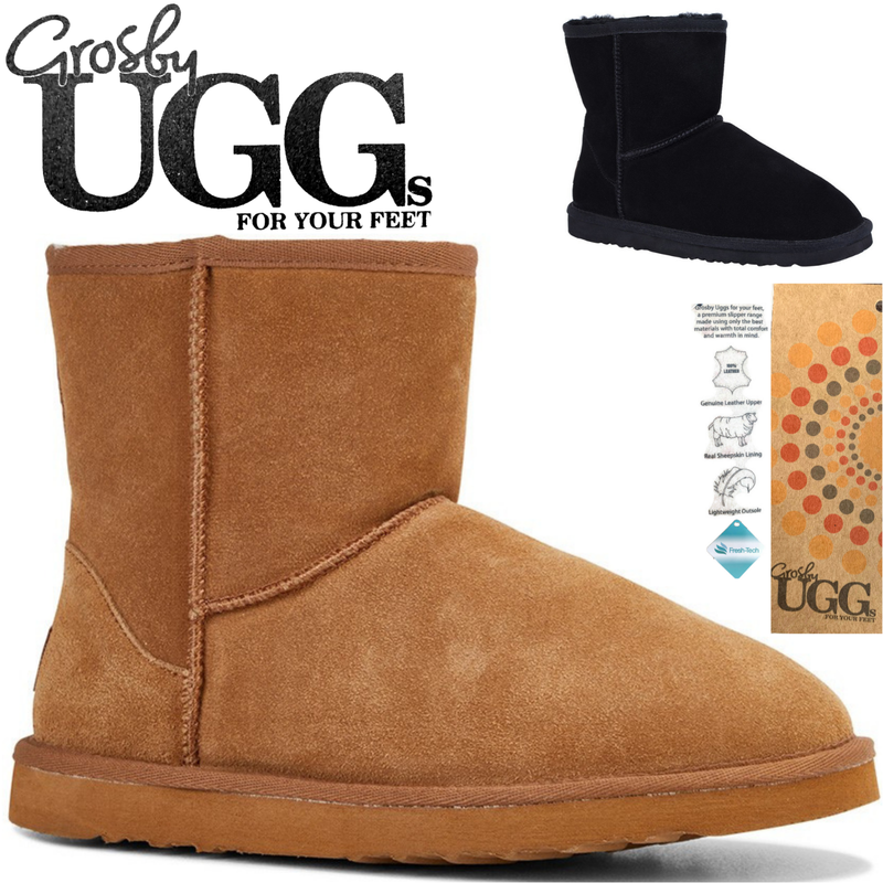 Load image into Gallery viewer, GROSBY Jackaroo Mens UGG Boots Genuine Sheepskin Suede Leather Short Classic-1
