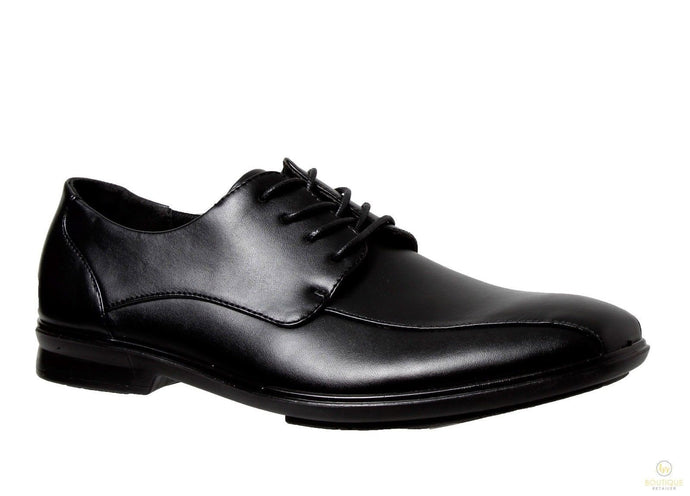 Grosby OLIVER Mens Black Shoes Formal Dress Work Lace Up Synthetic Leather-0