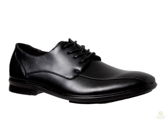 Grosby OLIVER Mens Black Shoes Formal Dress Work Lace Up Synthetic Leather-0