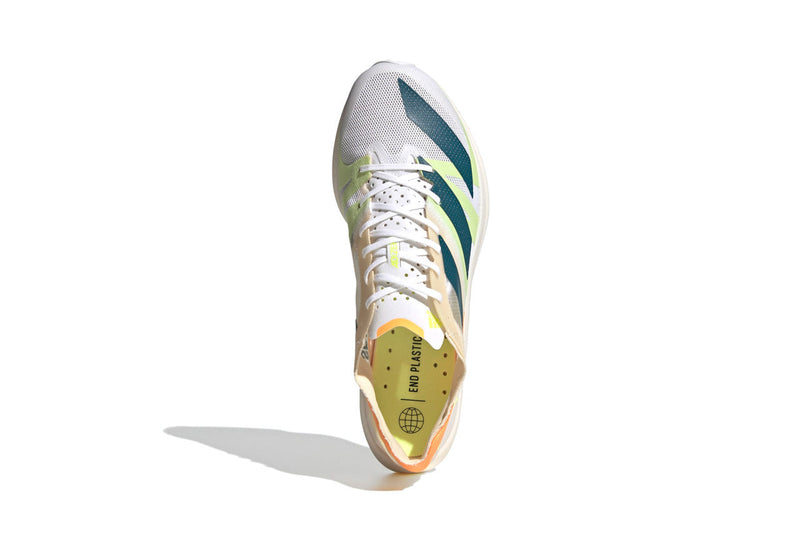 Load image into Gallery viewer, Adidas Mens adizero Takumi Sen 8 Running Shoes Runners Sneakers - White/Teal/Orange-4
