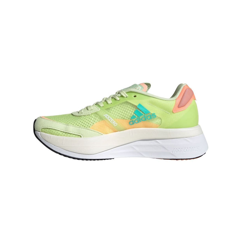 Load image into Gallery viewer, Adidas Womens Adizero Boston 10 Shoes Runners - Almost Lime / Mint Rush / Light Flash Orange-2
