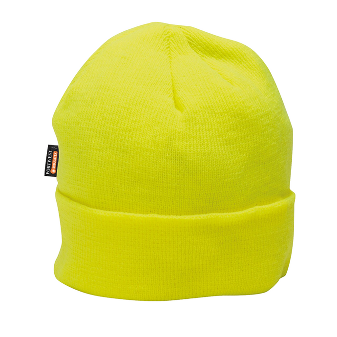 PORTWEST InsulaTex Hi Vis Beanie Fleece Thermal Insulated Workwear Hat - Yellow-0