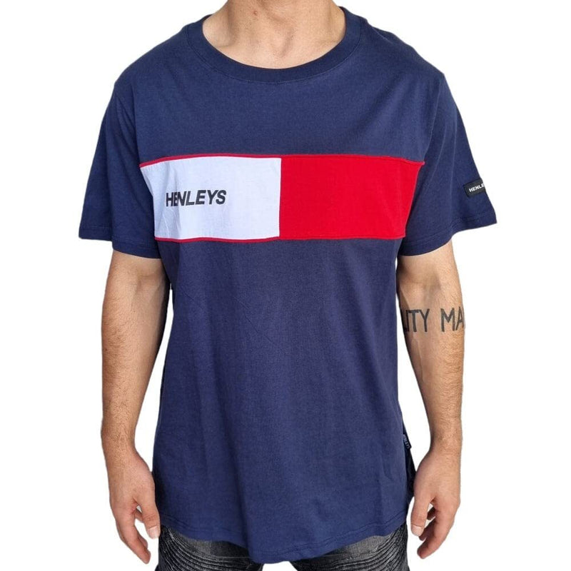 Load image into Gallery viewer, Henleys Mens Signature T-Shirt Top Tee - Navy-4
