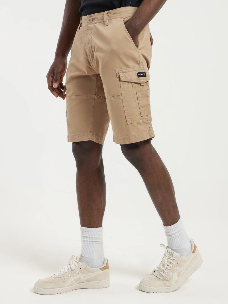 Load image into Gallery viewer, Henleys Mens Leon Cargo Shorts - Desert Sand-4
