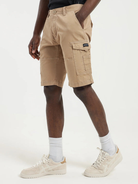Henleys Mens Leon Cargo Shorts - Desert Sand-4