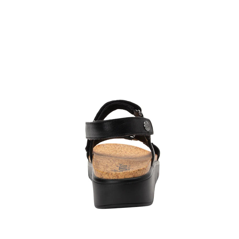 Load image into Gallery viewer, Alegria Womens Henna Vegan Leather Sandals Slip On - Black-4
