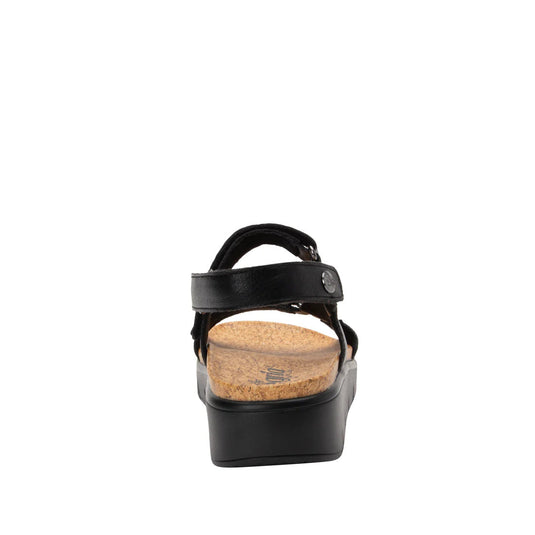 Alegria Womens Henna Vegan Leather Sandals Slip On - Black-4
