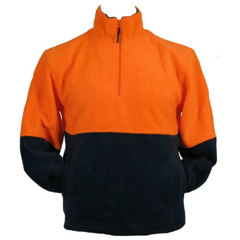 Load image into Gallery viewer, HI VIS POLAR FLEECE Jumper 1/2 Half Zip Safety Workwear Fleecy Jacket Unisex-8
