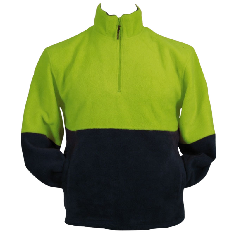 Load image into Gallery viewer, HI VIS POLAR FLEECE Jumper 1/2 Half Zip Safety Workwear Fleecy Jacket Unisex-14
