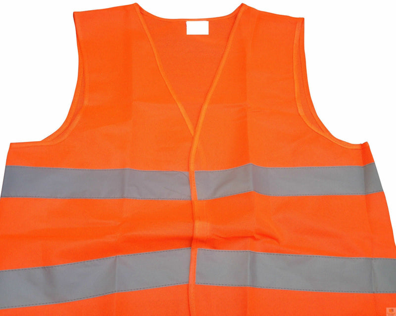 Load image into Gallery viewer, 10x Hi Vis Safety VEST Reflective Tape Workwear Orange ONE SIZE Night &amp; Day BULK-2
