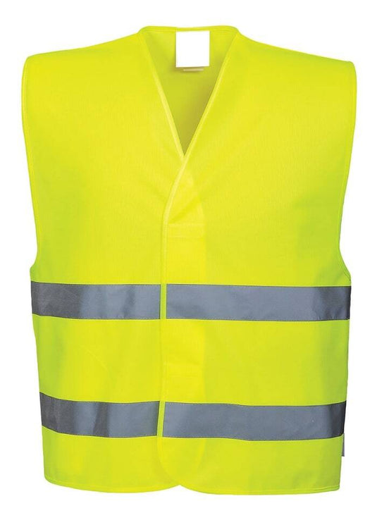 10x Hi Vis Safety Vest Reflective Tape Workwear Night & Day Bulk - Yellow - One Size-2