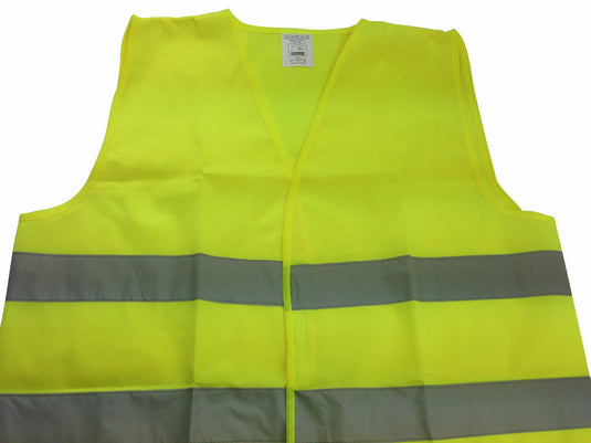 Hi Vis Safety VEST Reflective Tape Workwear Yellow ONE SIZE Night & Day Use-3