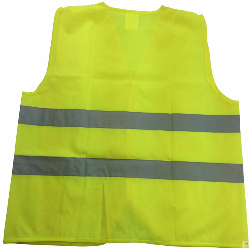Load image into Gallery viewer, Hi Vis Safety VEST Reflective Tape Workwear Yellow ONE SIZE Night &amp; Day Use-2

